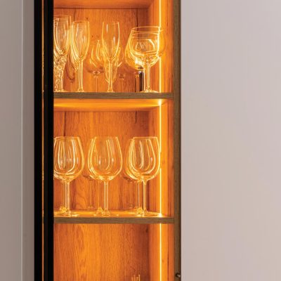 vitrina iluminada con luz led